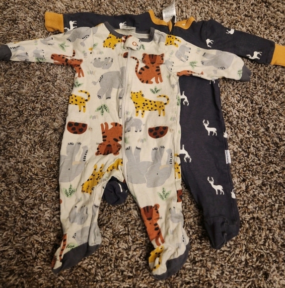 Baby Animal Print Onesies Set Newborn - Picture 2 of 10
